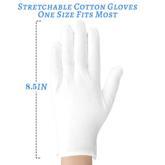 Gants SLWJAXGT en coton blanc lavables en machine, réutilisables et économiques.