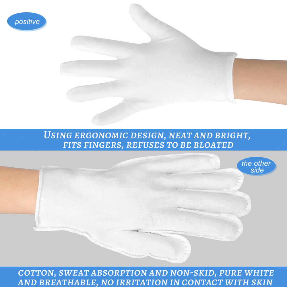 Gants SLWJAXGT en coton blanc polyvalents pour costumes, bijoux et Halloween.