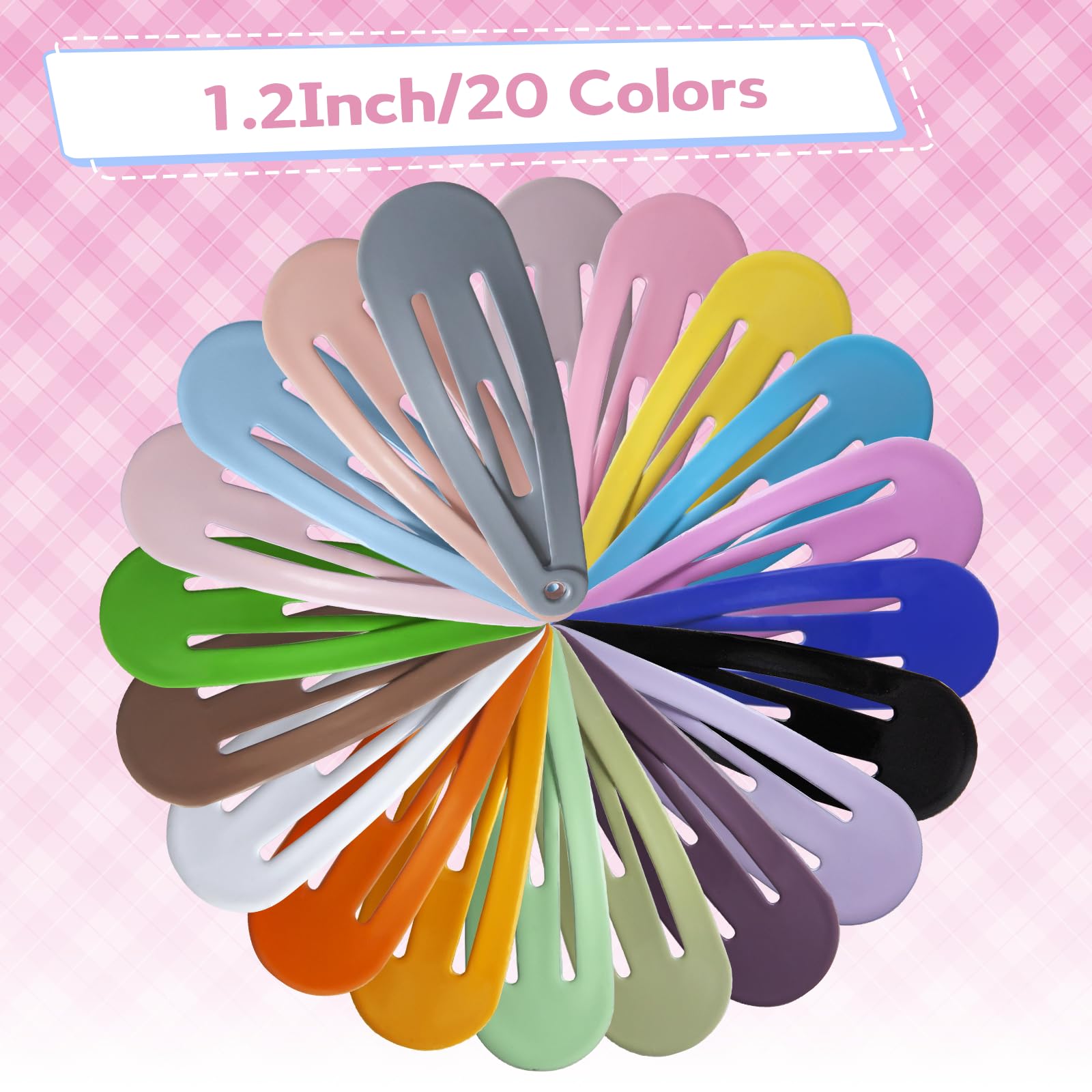 Pinces métalliques anti-glisse SLYFTE en couleurs vives pour cheveux fins