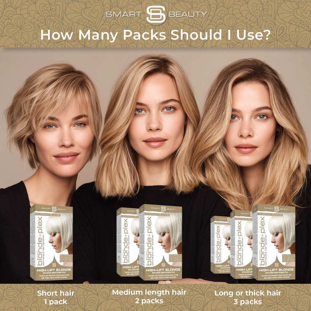 Smart Beauty cheveux platine éclatants après application contrôlée.