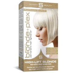 Smart Beauty Platinum Blonde Dye – bouteille, application nette et durable.