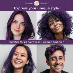 Smart Beauty teinture violet amethyste – Couverture des cheveux gris durable et naturelle.