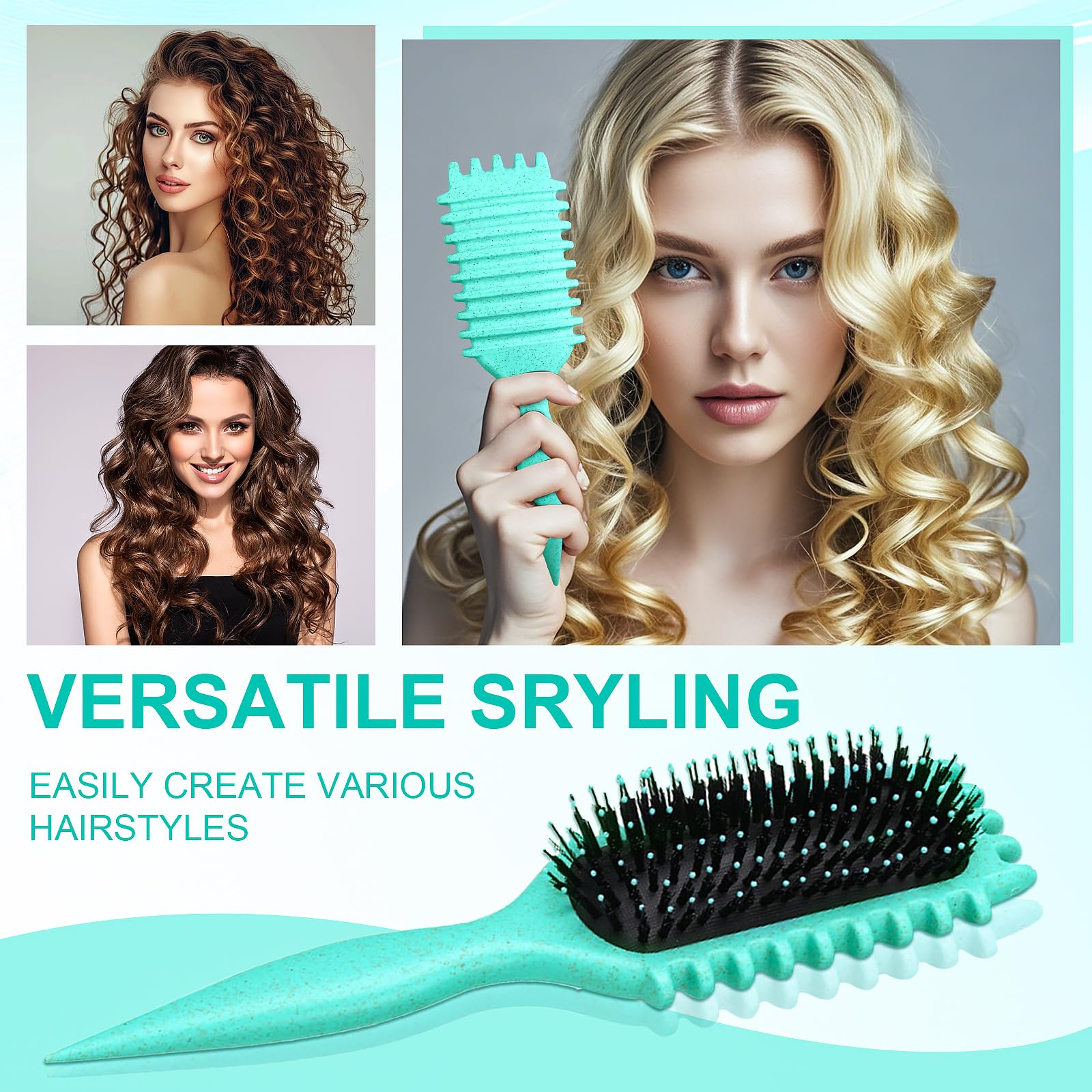 SMARTBEST Candy Brush, poignee-ergonomique pour coiffage confortable et precis.