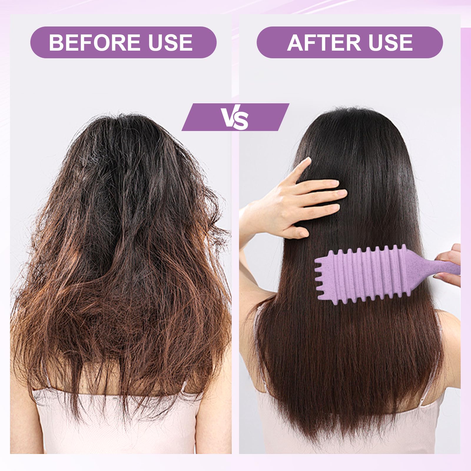 SmartBest Candy Brush poils de sanglier doux protègent les cheveux.
