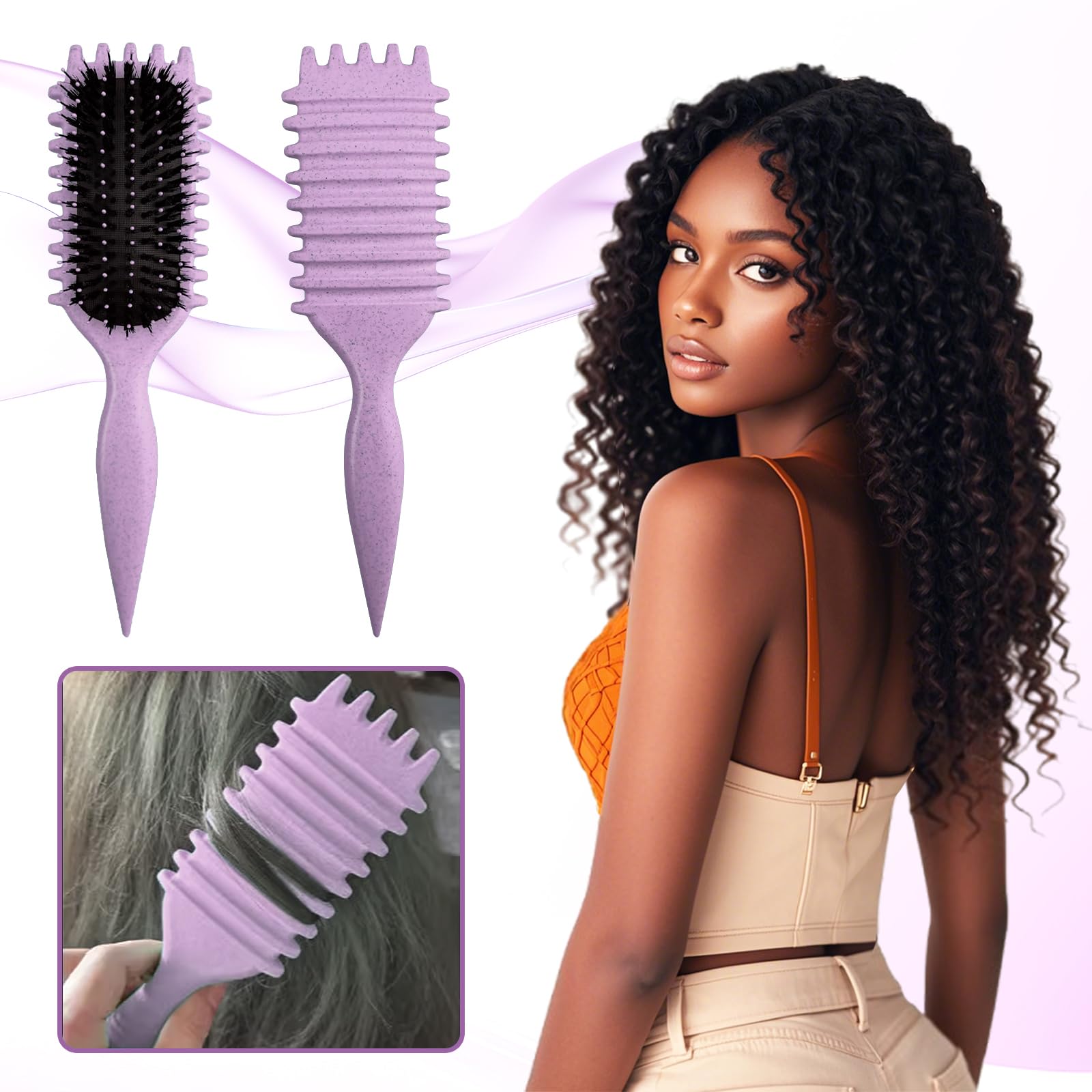 SmartBest Candy Brush violet apporte style et definition a la routine capillaire.
