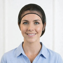Smilco filet capillaire nylon noir 24 pouces, couverture maximale pour service alimentaire.