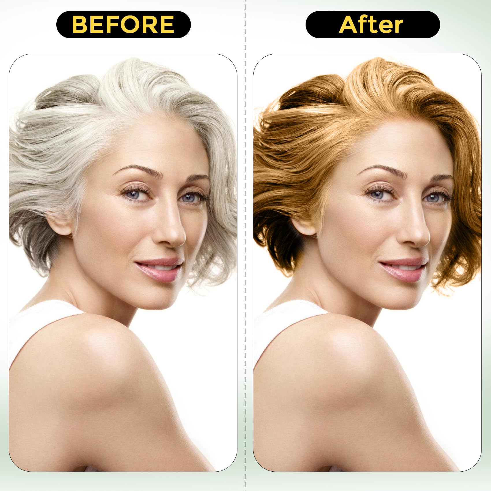 Sminktec Shampoing-coloration cheveux brun-châtaigne, gants inclus pour une application propre.