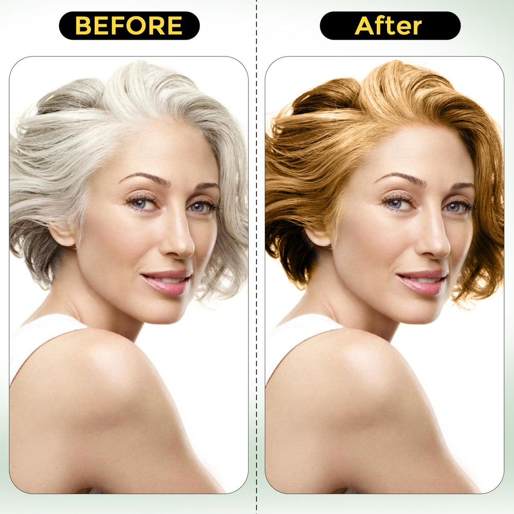 Sminktec Shampoing-coloration cheveux brun-châtaigne, gants inclus pour une application propre.