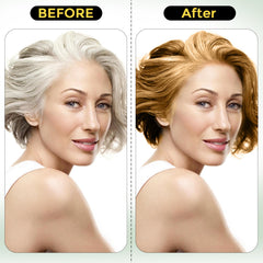 Sminktec Shampoing-coloration cheveux brun-châtaigne, gants inclus pour une application propre.