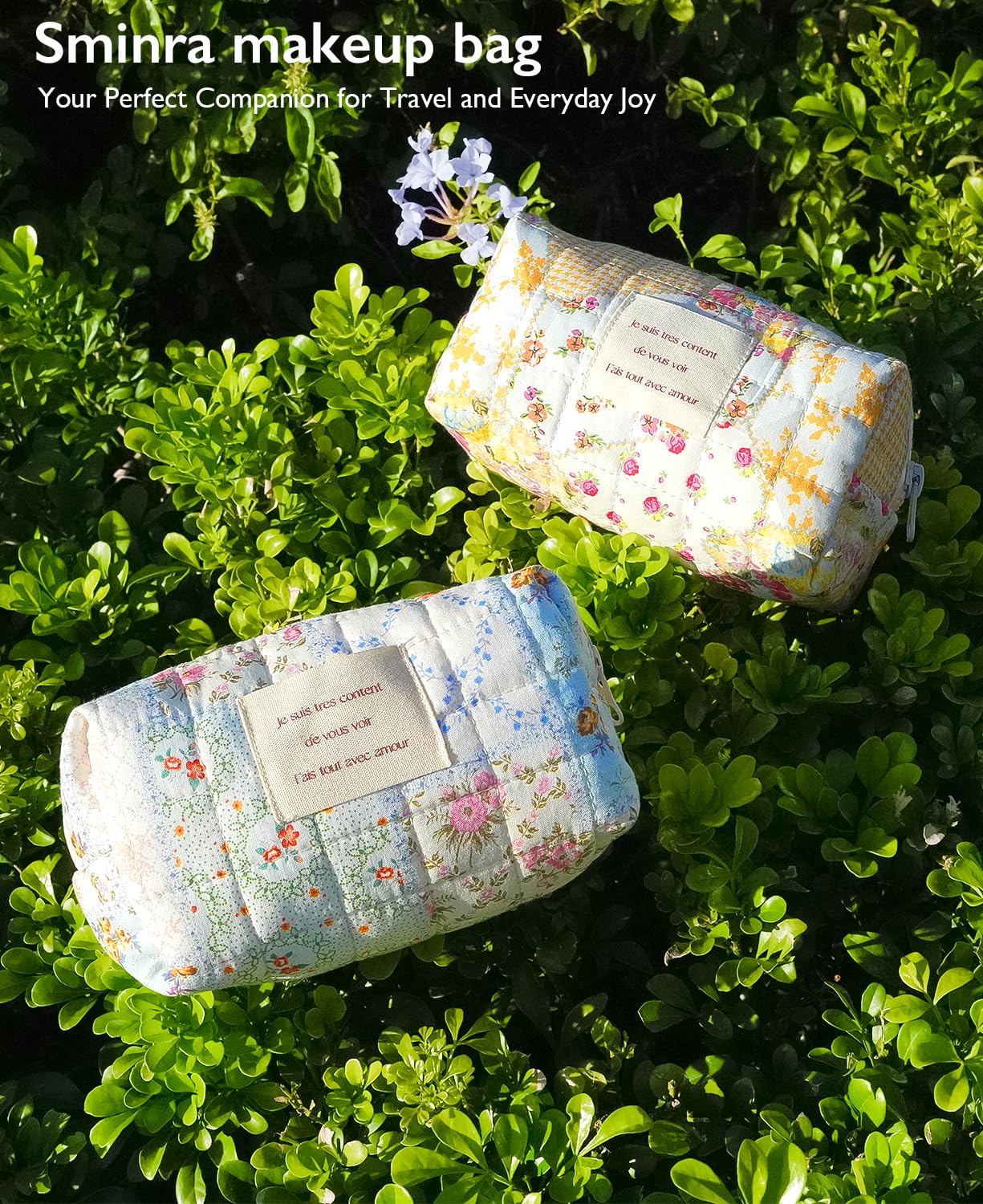 Cadeau Sminra florale bleue, élégant et utile pour femmes et filles