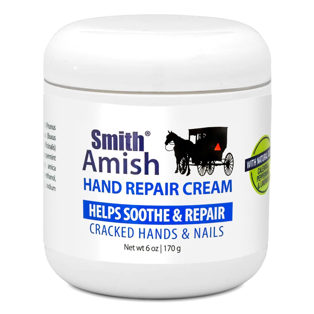 Smith Amish crème-mains 6oz dans pot: hydratation rapide pour mains sèches.