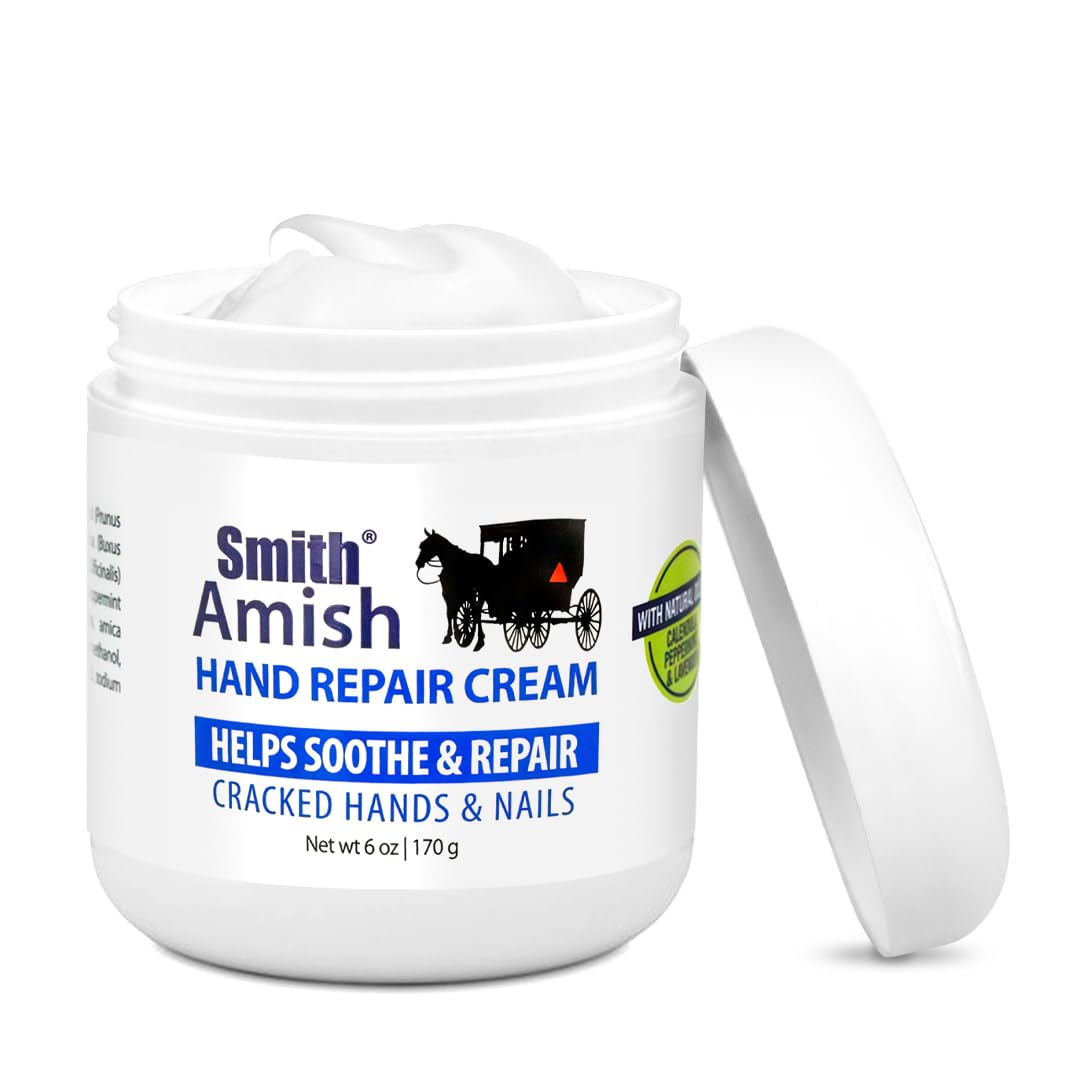 Smith Amish crème-mains: application rapide et nourrissante, texture légère.