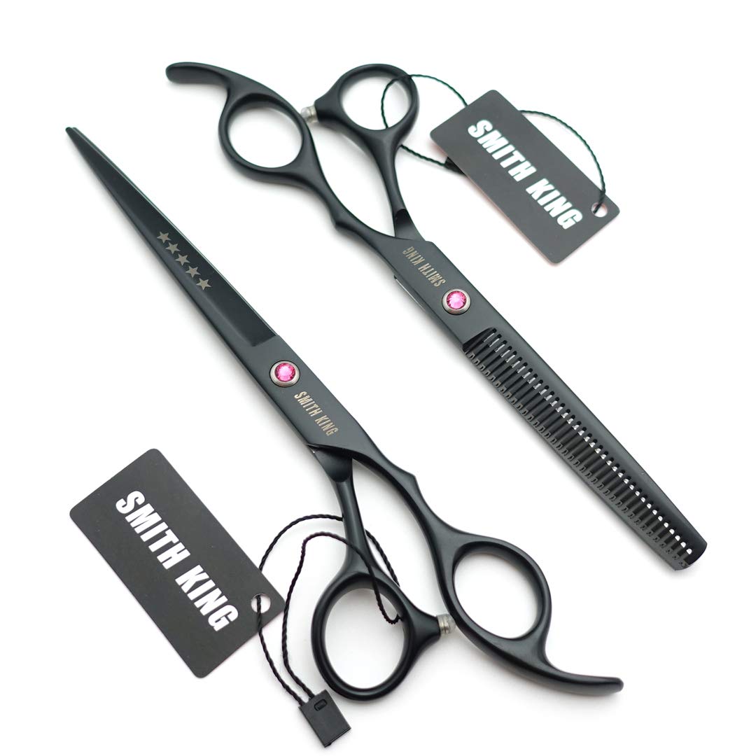 Smithking ciseaux professionnels, rasoir inclus pour une polyvalence accrue