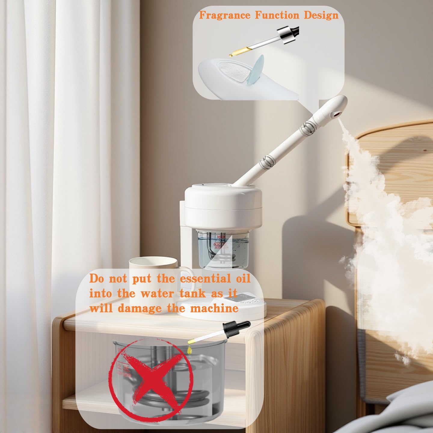 Smldsibe buse rotative 360° pour une expérience visage uniforme et confortable