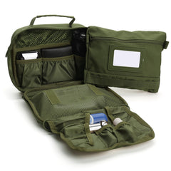SMONT Sac toilettage tactique vert militaire avec design à poche frontale modulable