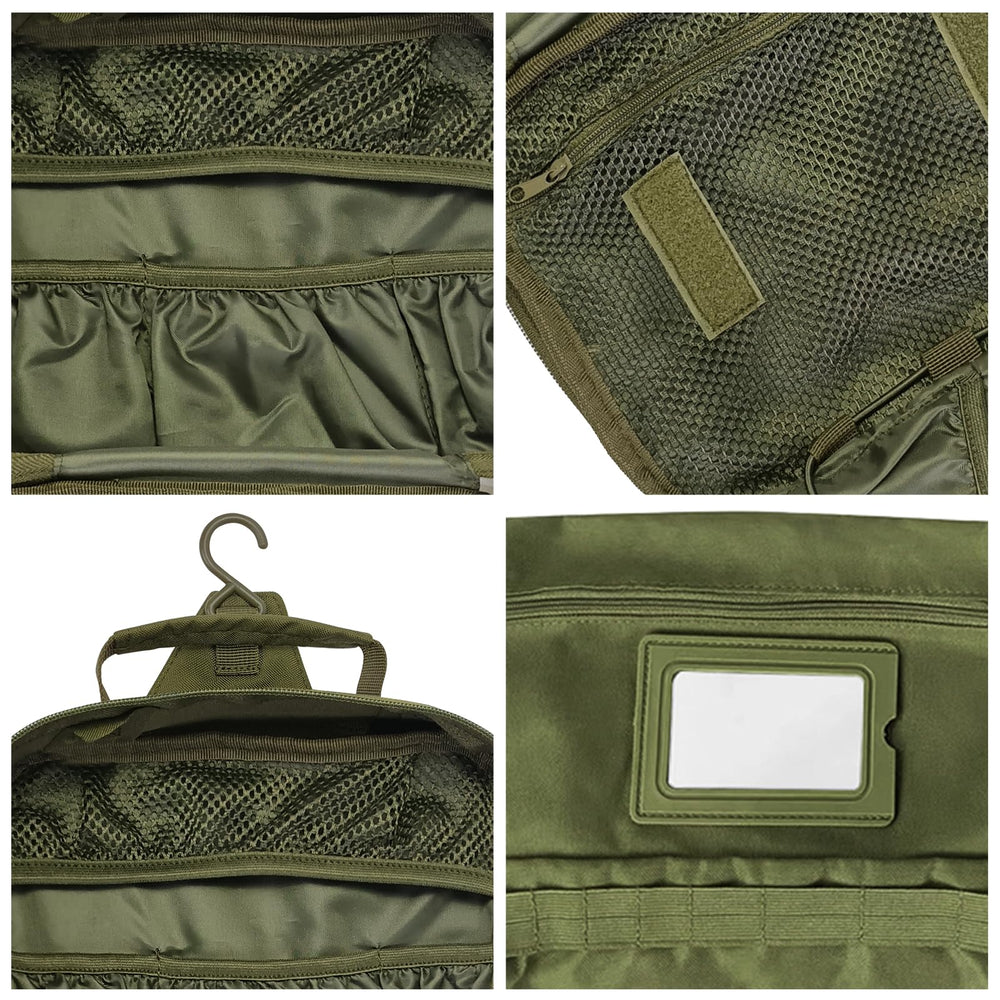 SMONT Sac toilettage tactique vert militaire usage voyage et camping