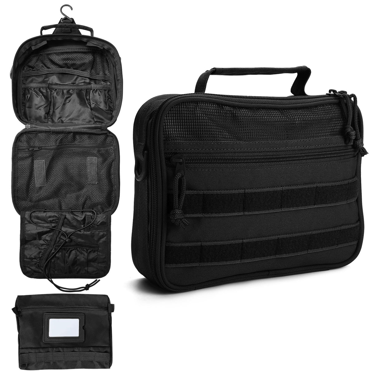 SMONT sac toilette homme ouverture et organisation faciles pour voyage léger