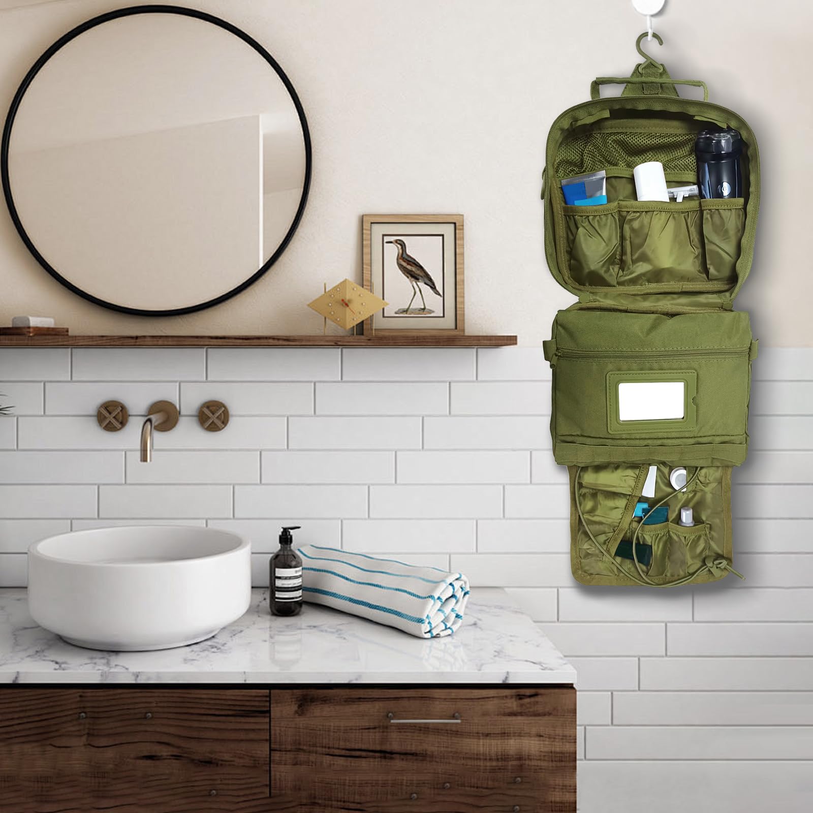 SMONT Trousse de toilette, fermetures solides pour voyager durablement.