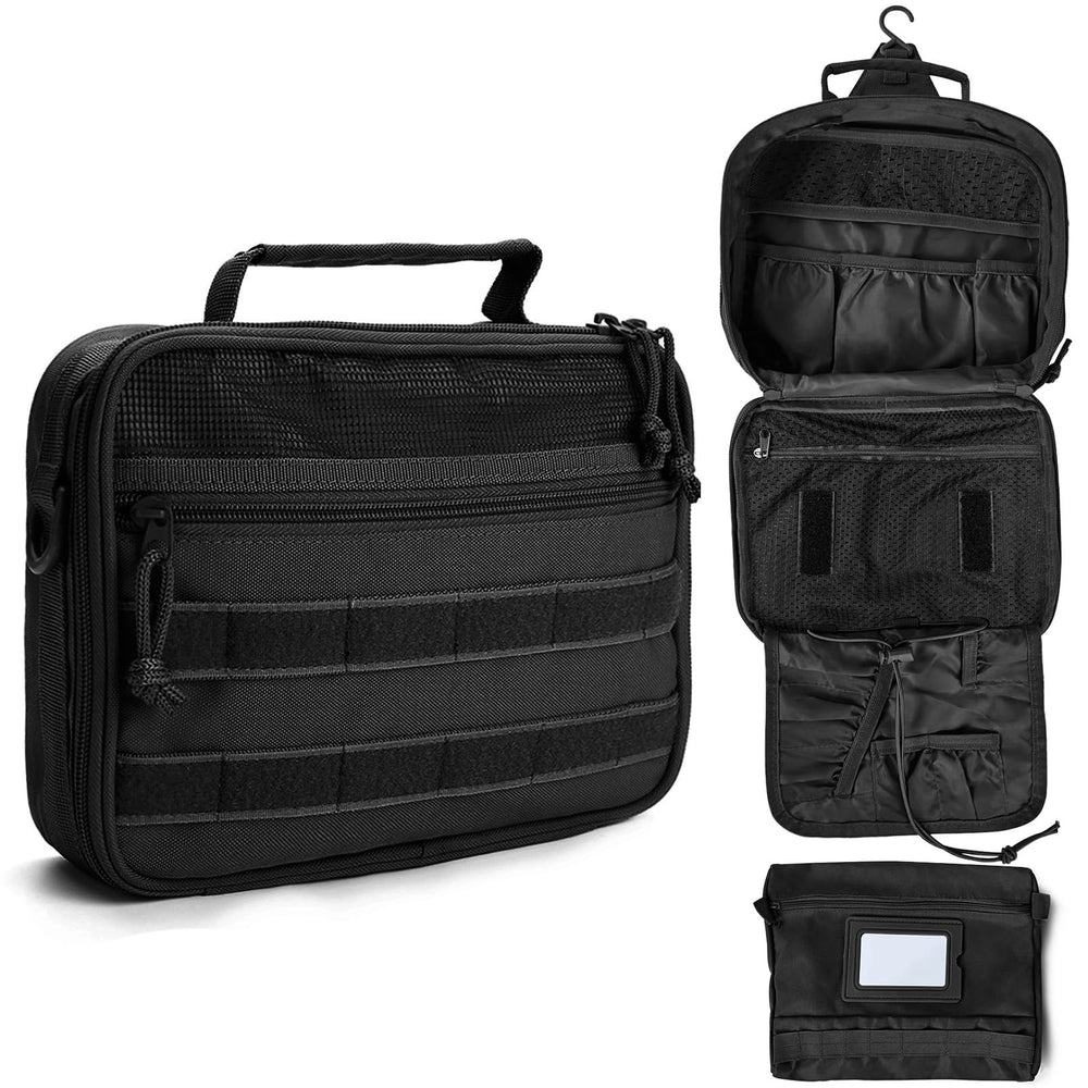 SMONT Trousse toilette homme avec ouverture grande pour accéder rapidement aux essentiels.