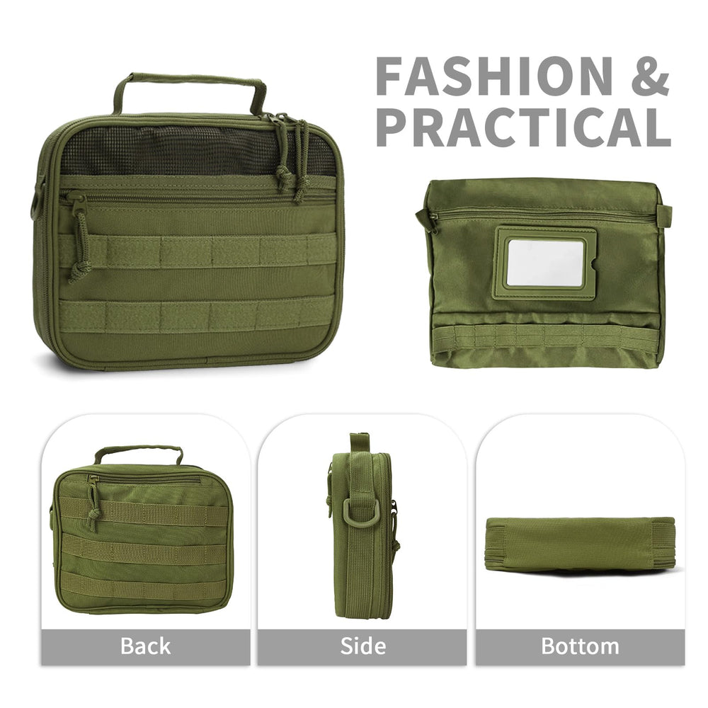 SMONT Trousse de toilette, poche arrière zippée pour objets précieux en sécurité.