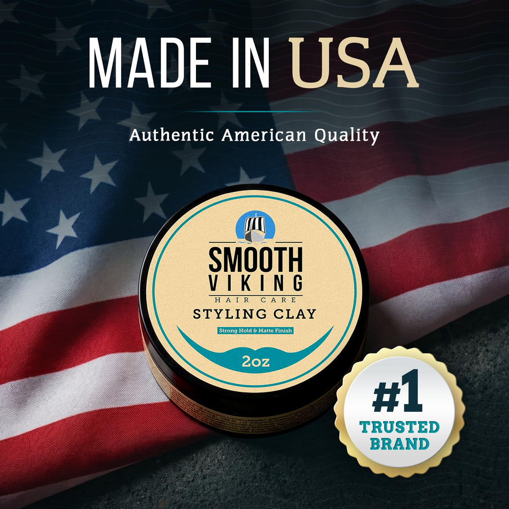 Smooth Viking Argile cheveux homme look professionnel restant en place toute la journée.