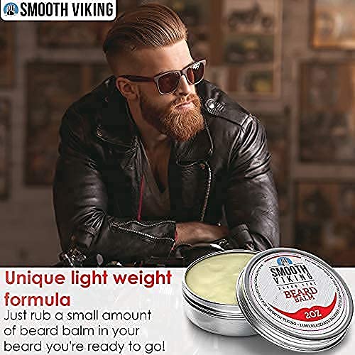 Application rapide avec Smooth Viking Barbe Baume pour une barbe bien coiffée.