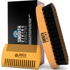 SMOOTH VIKING BEARD CARE - Brosse barbe naturelle aidant à répartir les huiles.