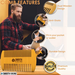 SMOOTH VIKING BEARD CARE - Brosse barbe pour styling jour après jour.