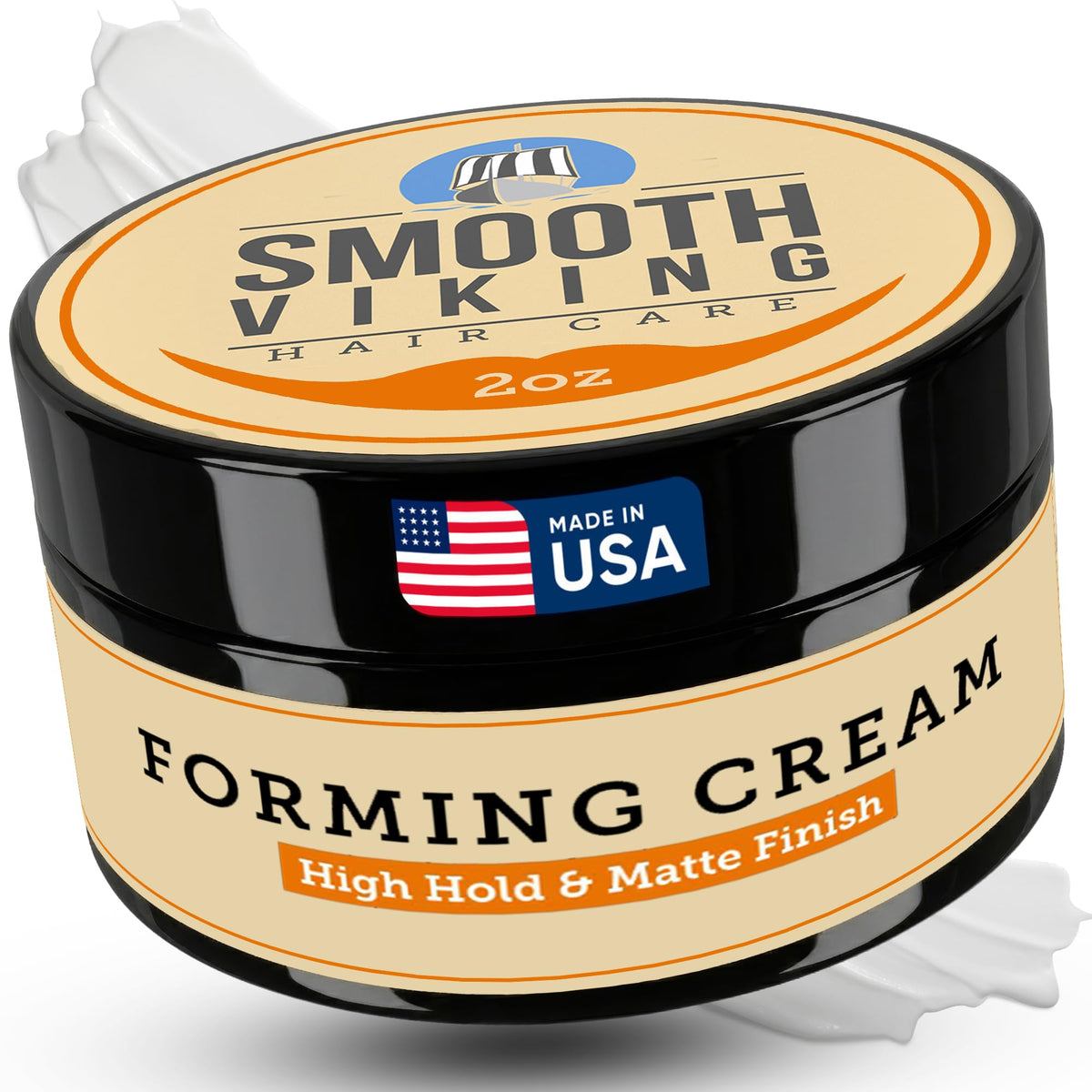 Smooth Viking Crème de coiffage, bouteille visible, fixation durable.
