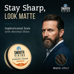Smooth Viking Crème de coiffage, fini mat et tenue fiable.