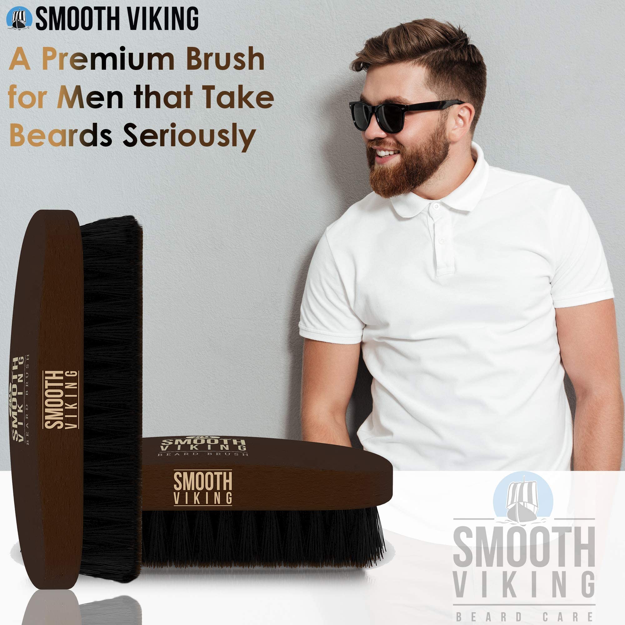 Peigne barbe Smooth Viking dents fines et grosses pour démêlage efficace