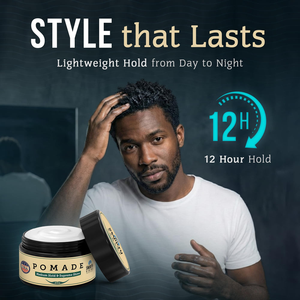 Smooth Viking Pomade — coiffage rapide, parfait pour journées chargées.