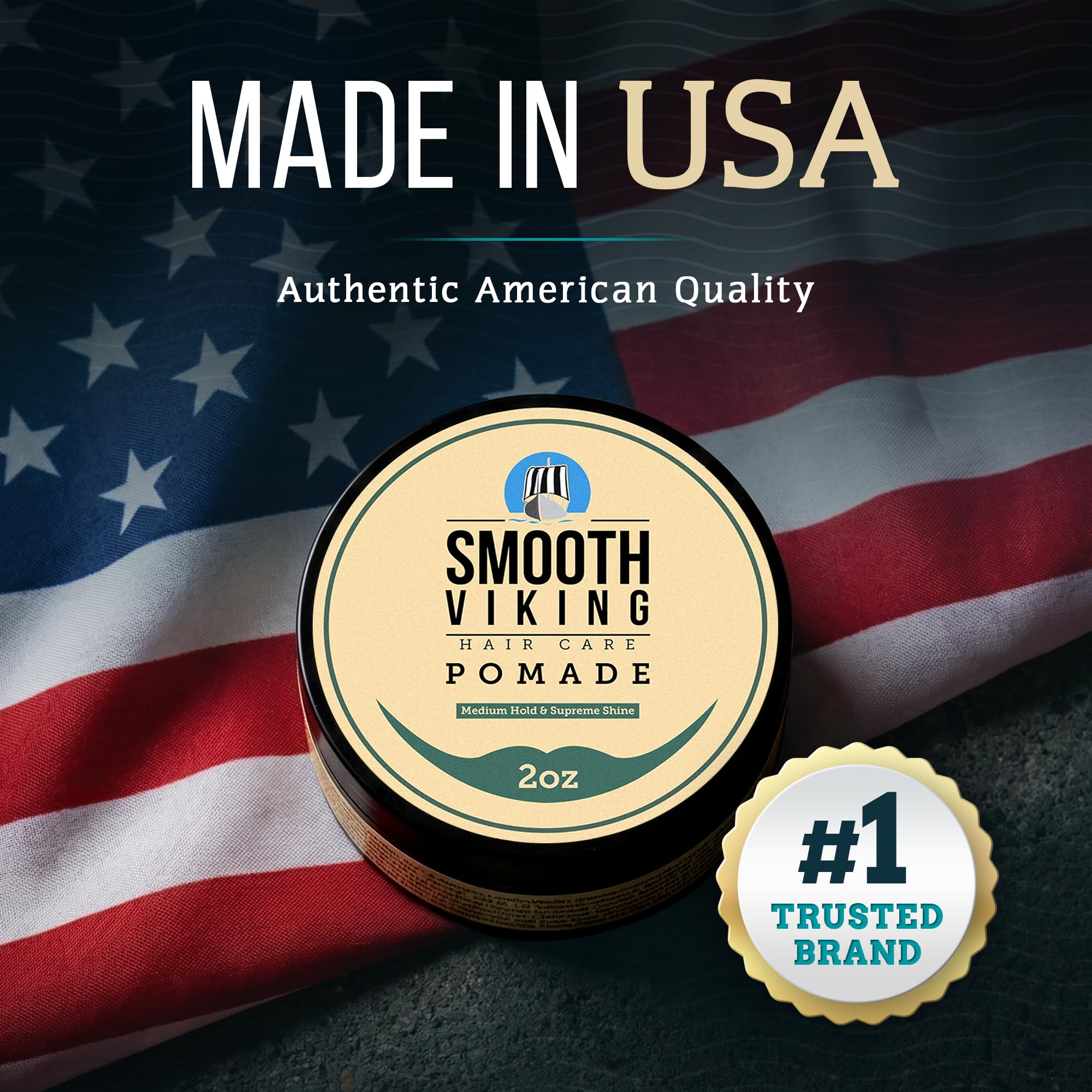 Smooth Viking Pomade — texture crème facilitant l'étalement sans effort.