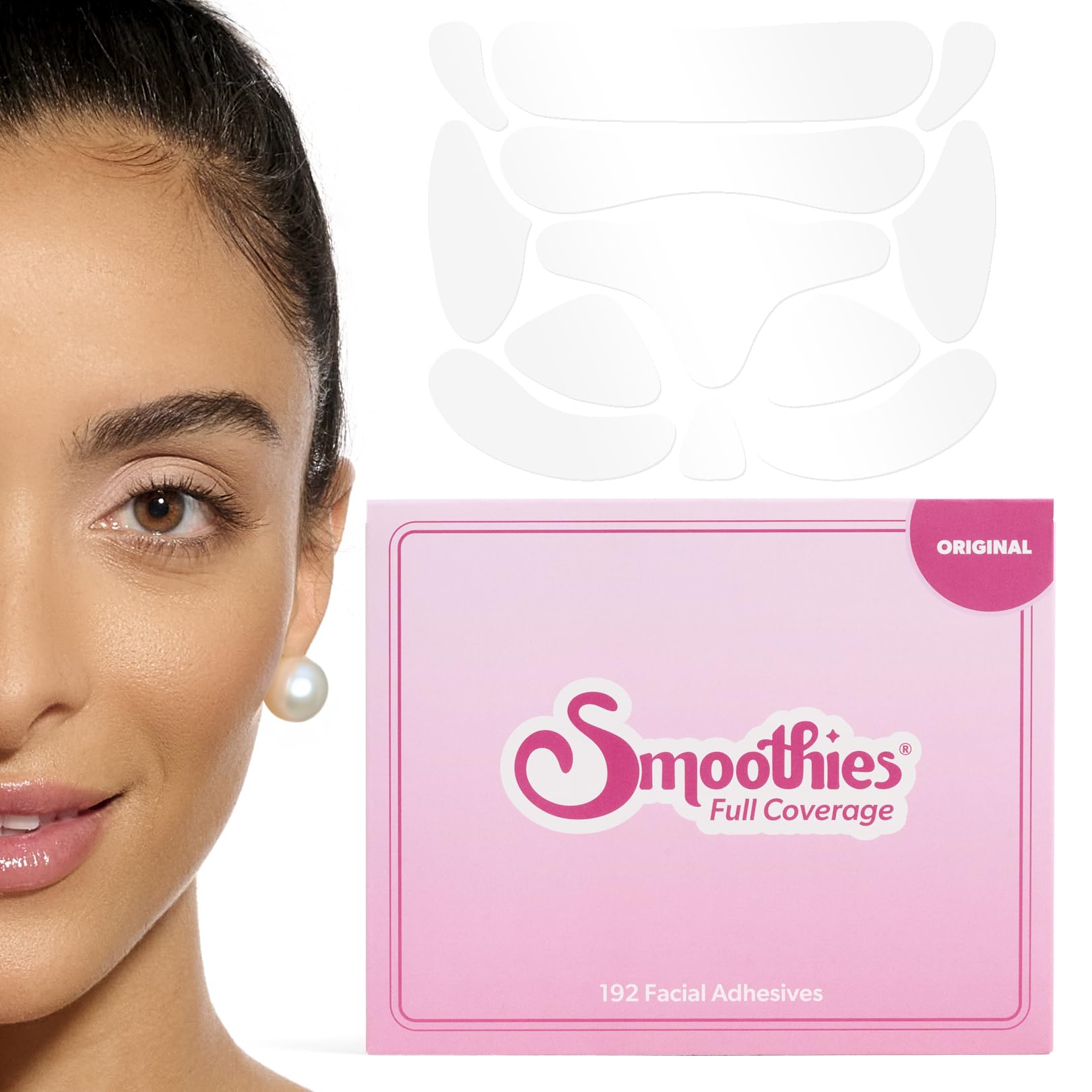 Patch Smoothies anti-rides sur le visage, adhérence nocturne et effet lissant.