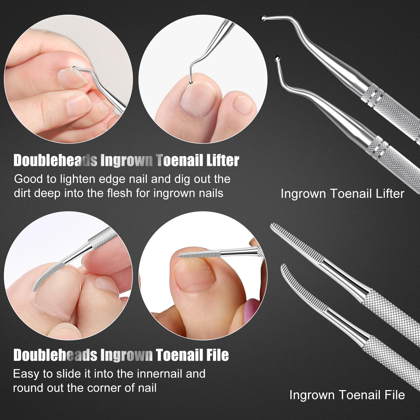 SMZHealing aiguille-nettoyeur-profond, nettoyage ciblé sous l'ongle.