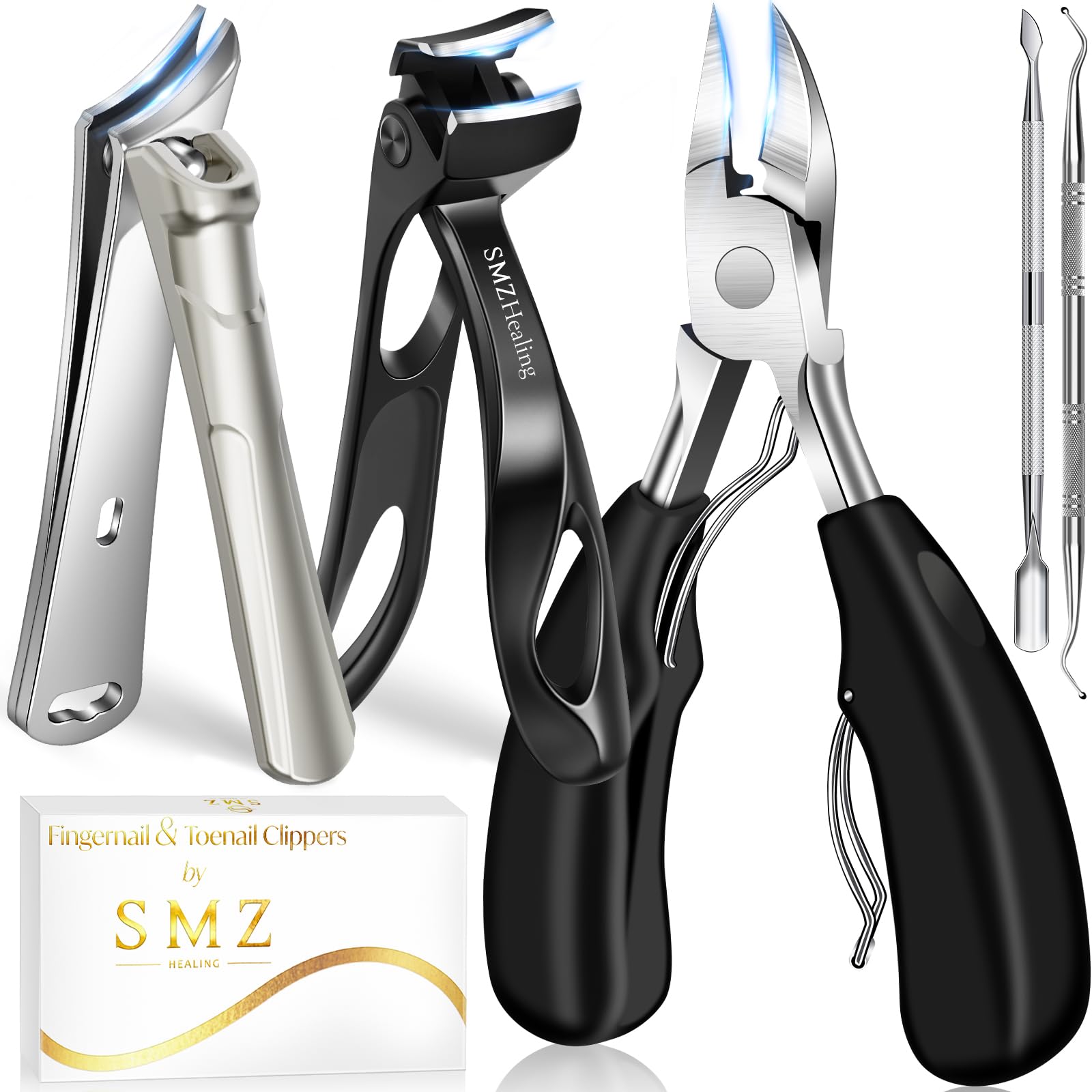 SMZHealing coupe-ongles épais avec ouverture large pour gros ongles