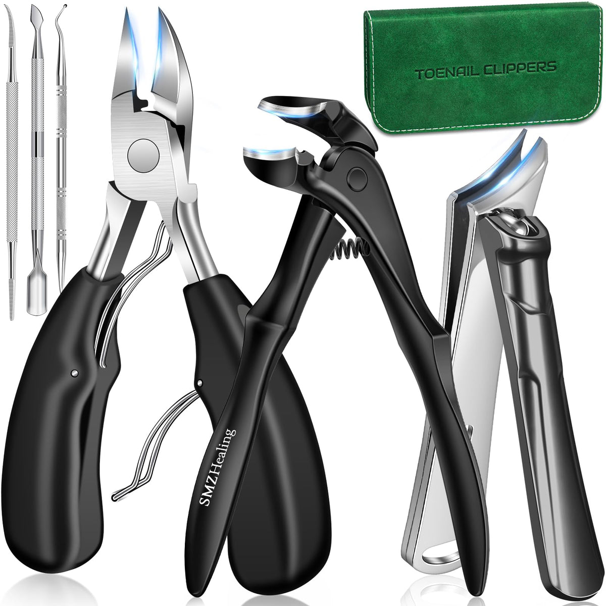 SMZHealing coupe-ongles pour orteils avec ouverture large, pratique pour ongles épais