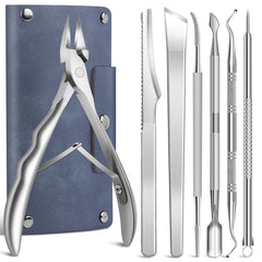 SMZHealing ensemble pédicure 7-en-1, kit complet pour soins des ongles, pratique à domicile.