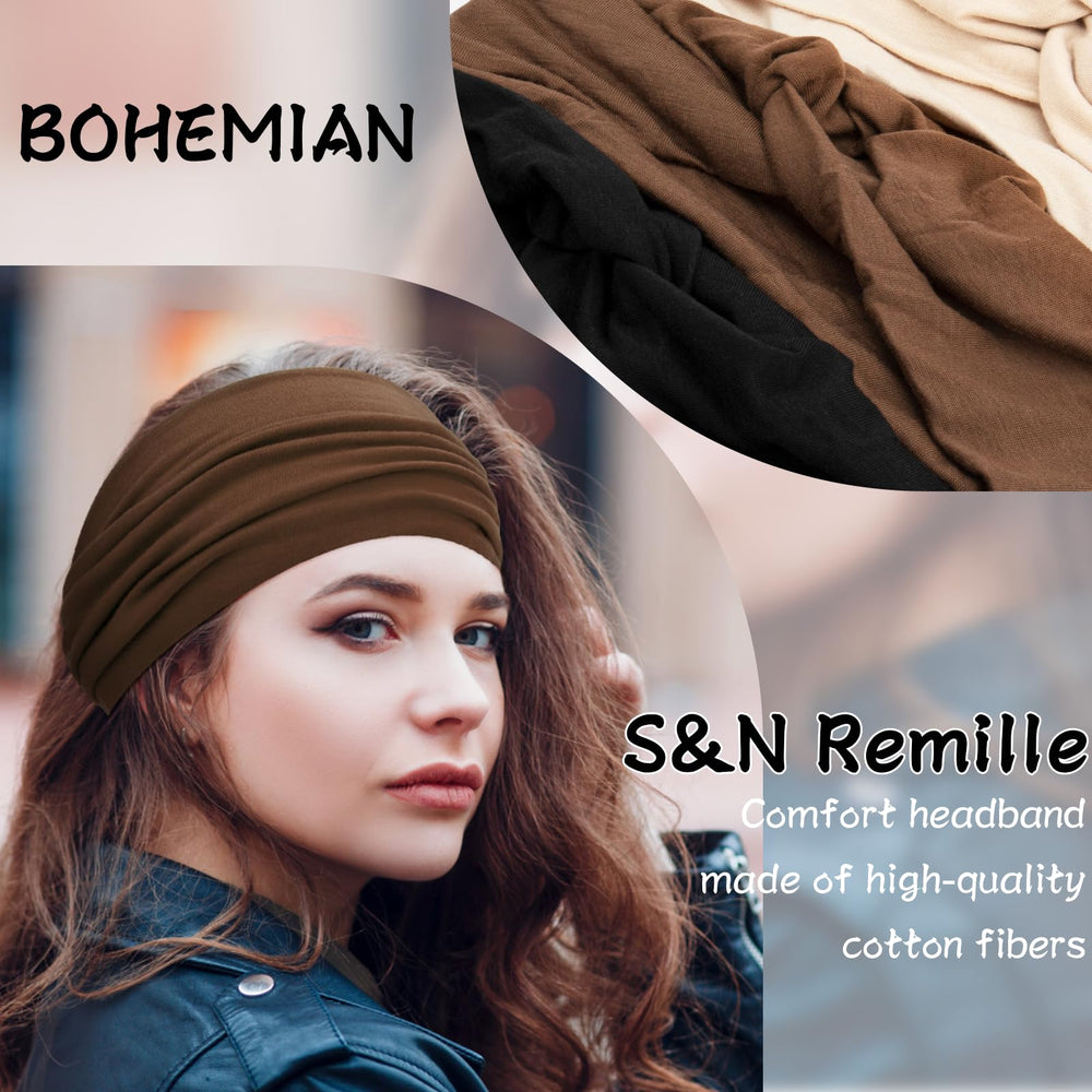 S&N Remille bandeau pour yoga et voyages, tissu respirant et confortable.