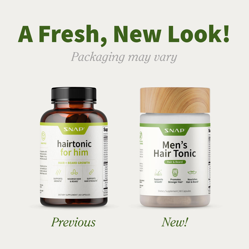 Snap Supplements Croissance des cheveux Bouteille: bouteille pratique pour intégrer ce complément à votre routine capillaire.