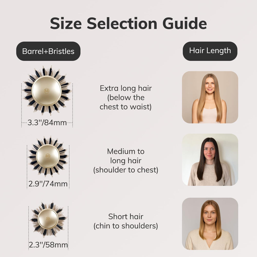 Brosse ronde Sndyi avec clips professionnels inclus pour coiffage précis