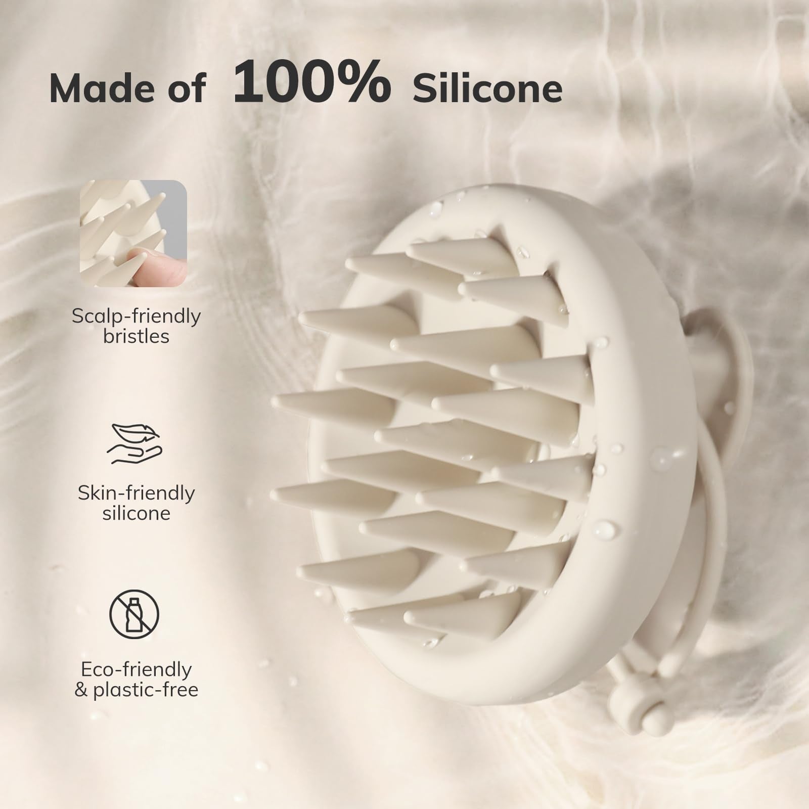 Sndyi brosse-shampoing en silicone douce pour un nettoyage en douceur