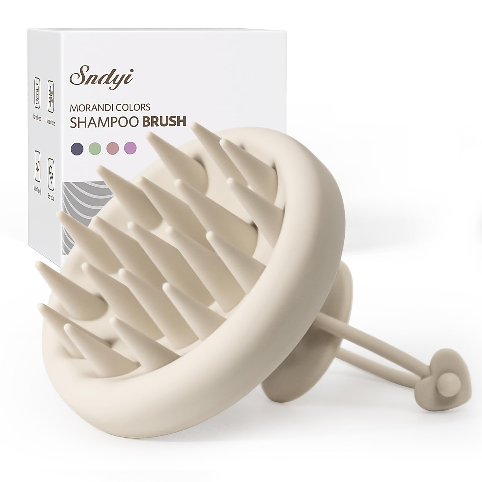 Sndyi massage-cuir-chevelu en silicone pour détendre le cuir chevelu pendant le lavage