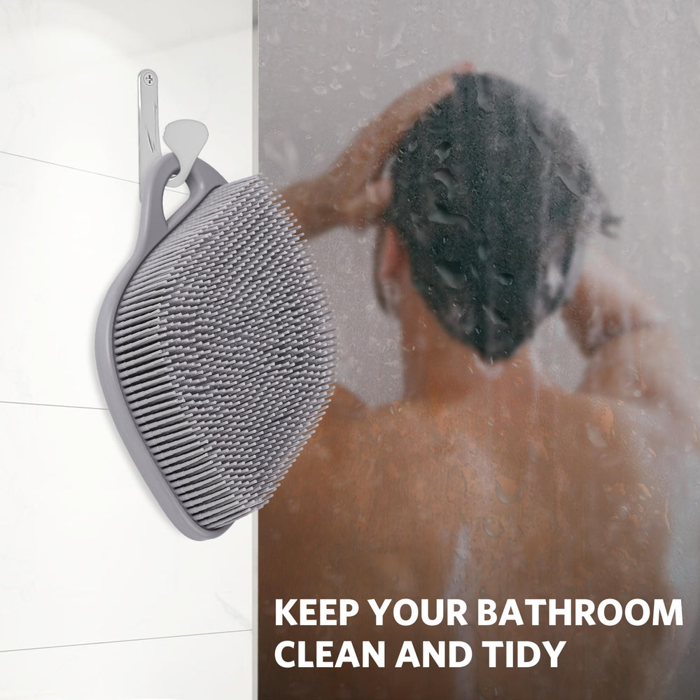 Sndyi rangement-douche silicone: orifice suspendant pour sécher et garder l'espace propre.