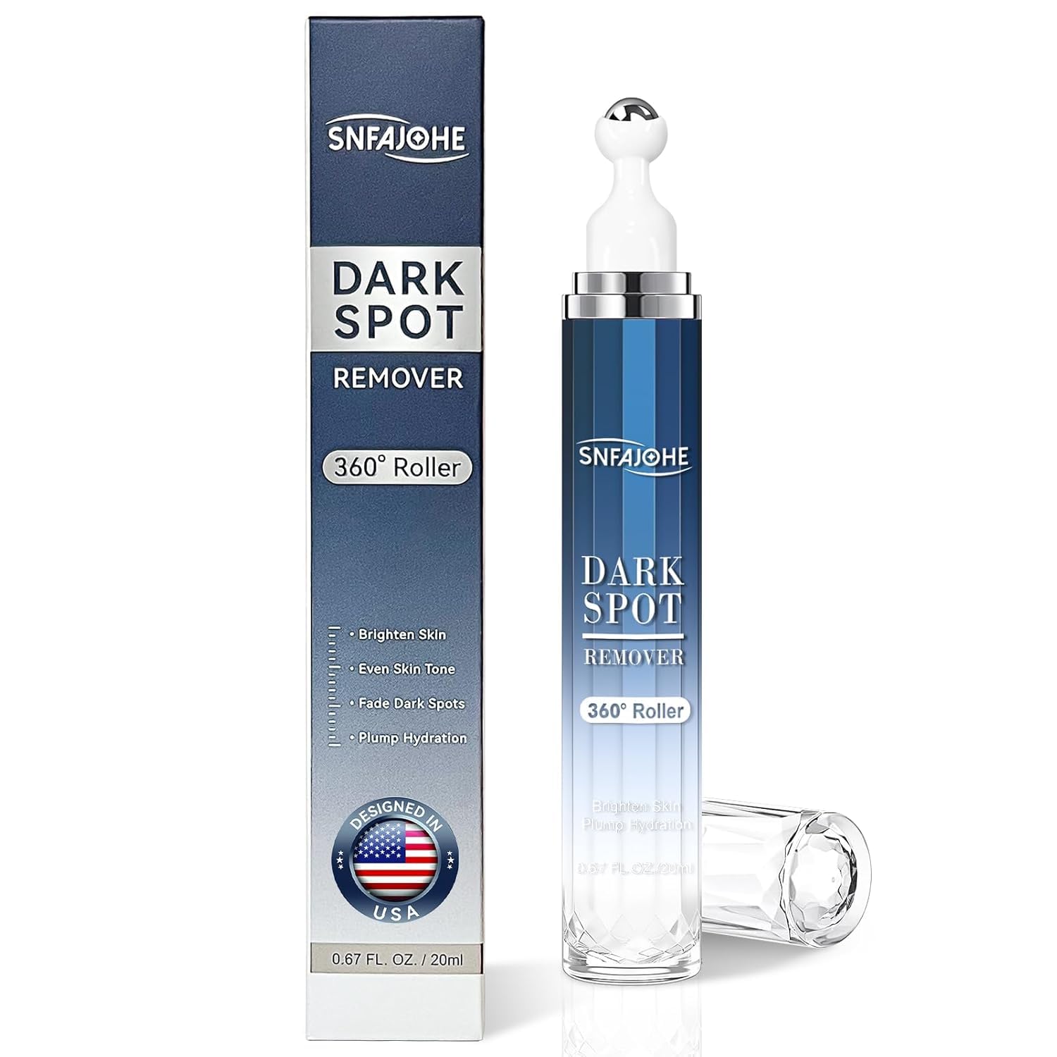 SNFAJOHE Correcteur des taches sombres, bouteille avec rouleau 360, application ciblée et efficace.