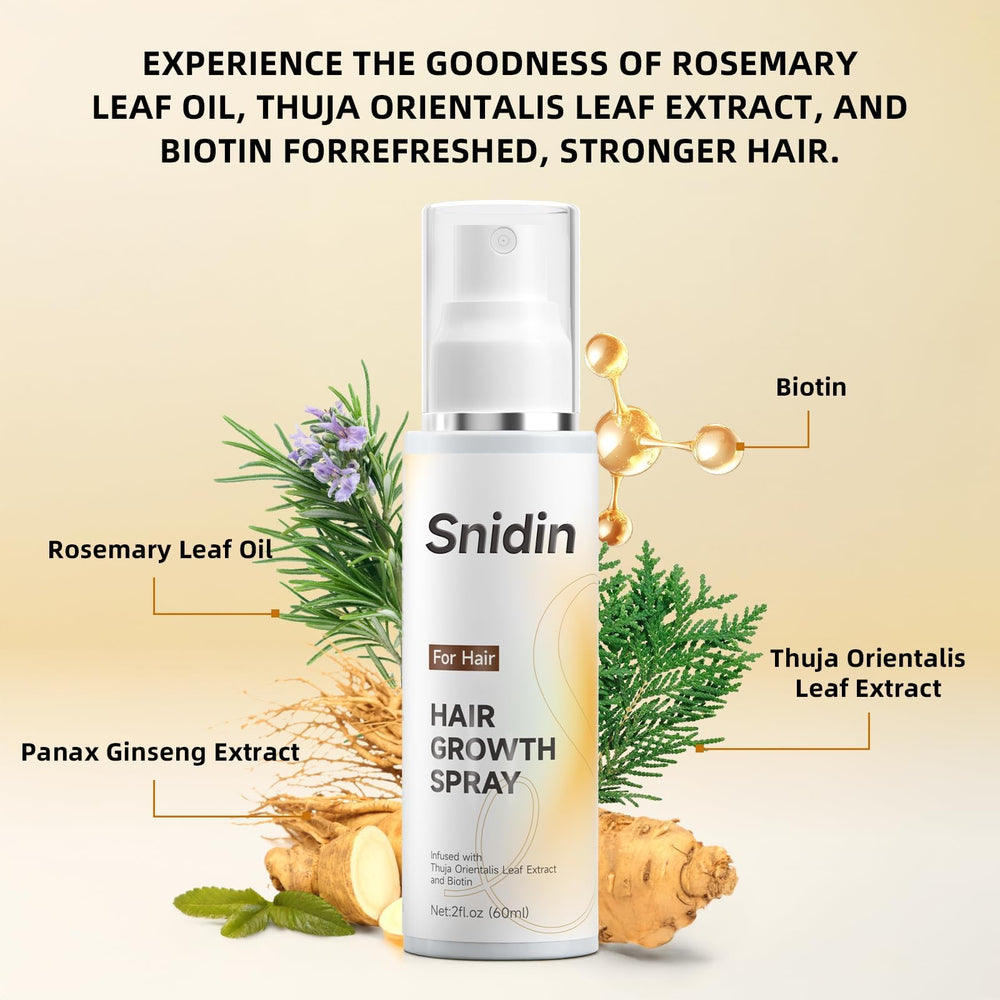Snidin Spray Avant-Après Cheveux, aperçu potentiel de densité et éclat