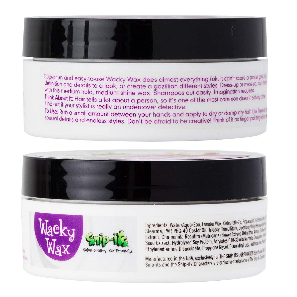 Snip-its Wacky Cire Cheveux Enfants Parfum Tropical — coiffage facile et parfum frais