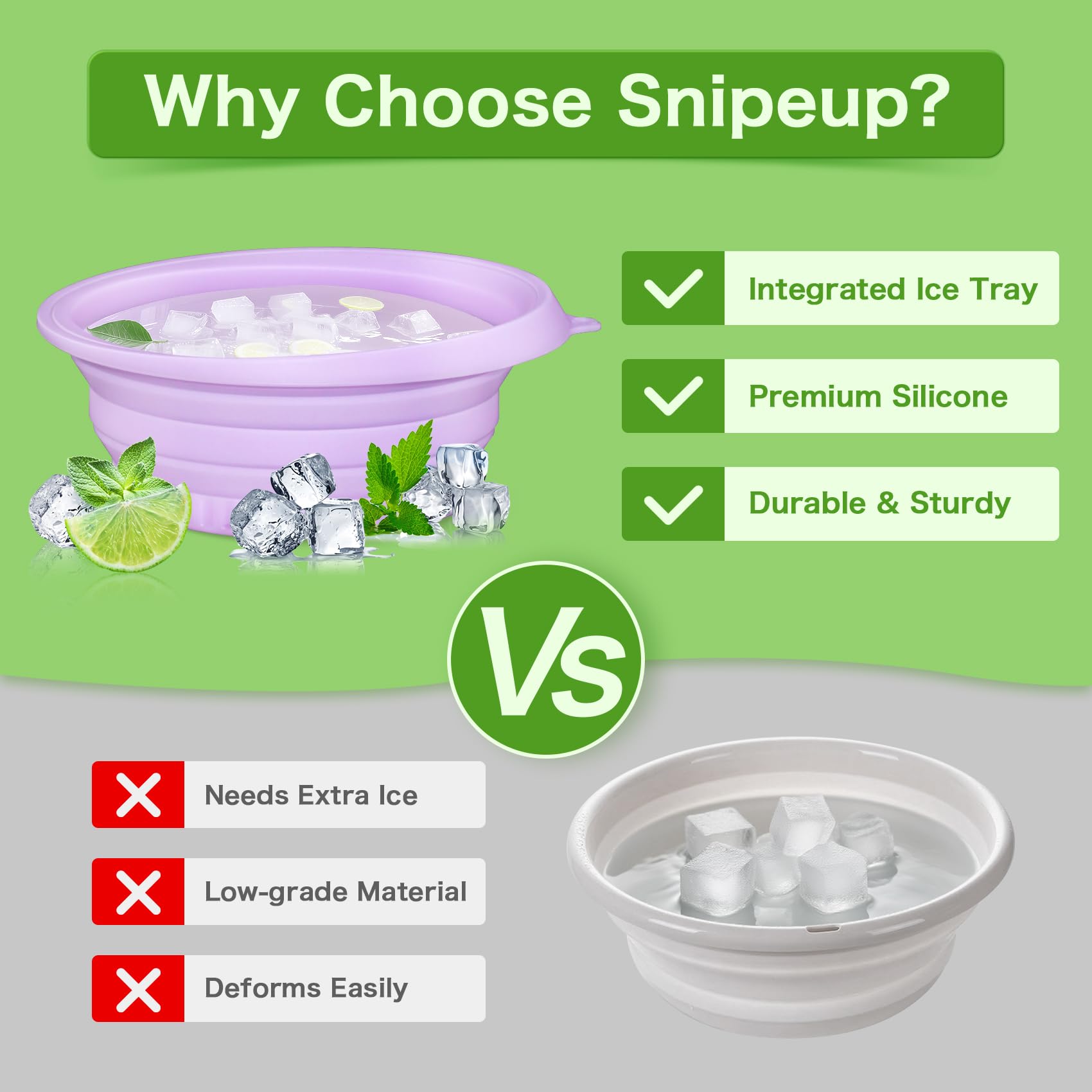 Snipeup bol-glace-visage après entraînement offre une récupération rafraîchissante