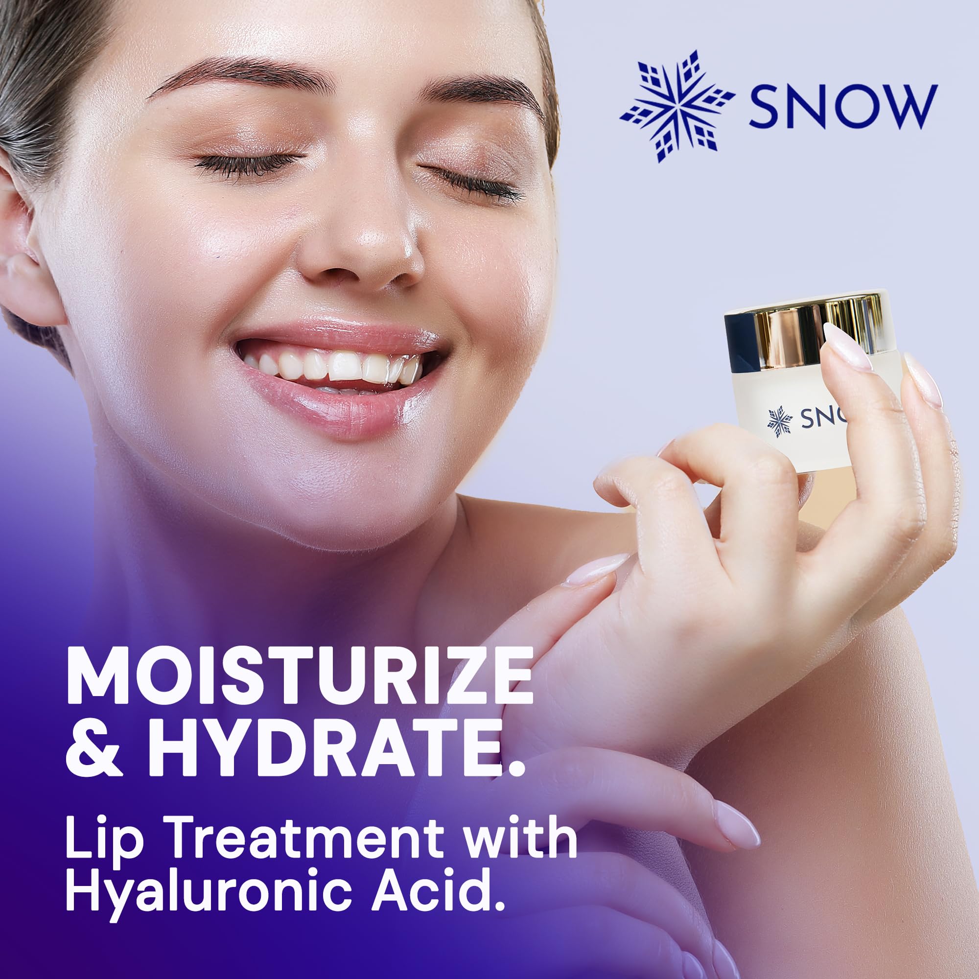 Baume Lèvres SNOW, texture riche au beurre de karité pour nourrir les lèvres
