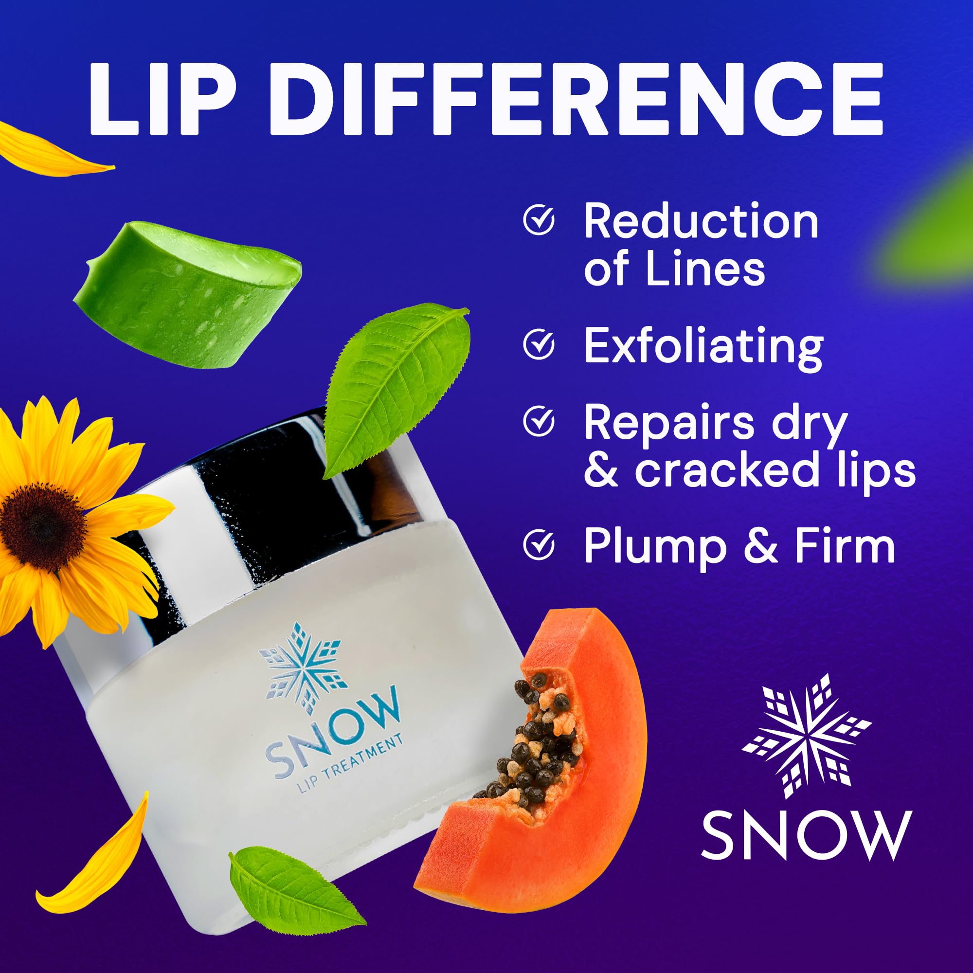 Formule SNOW sans sulfates, parabènes et gluten pour les lèvres sensibles